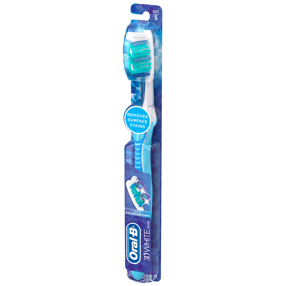 Oral-B Advantage 3D White Toothbrush, Vivid, Soft, 1 toothbrush