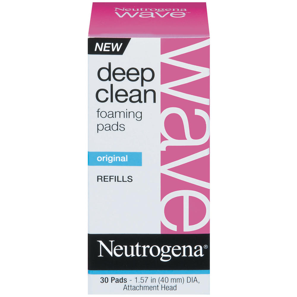 Neutrogena Wave Deep Clean Foaming Pads Refills, Original, 30 pads