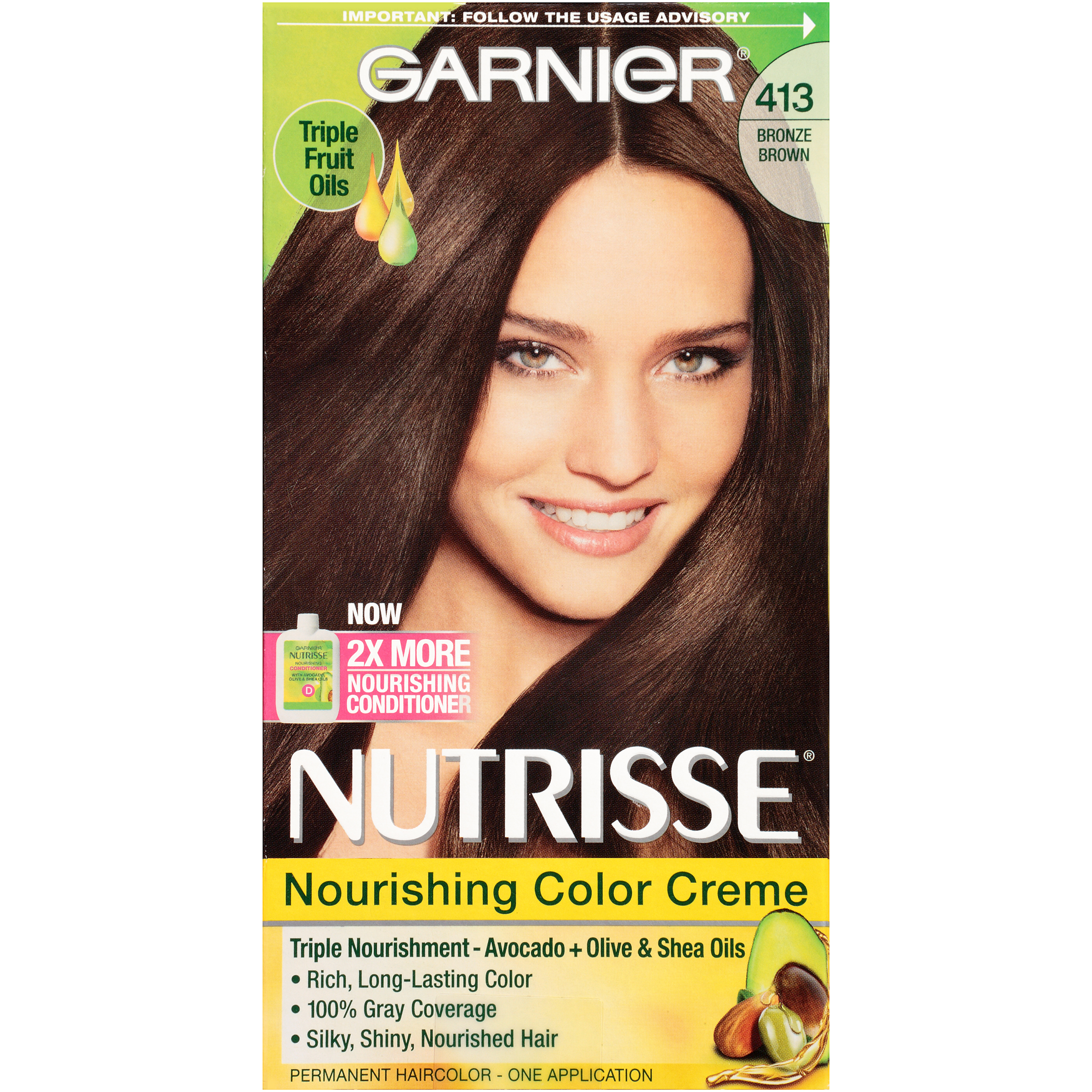 Garnier 413 Bronze Brown Nourishing Color Creme 1 KT BOX - Beauty - Hair  Care - Hair Coloring