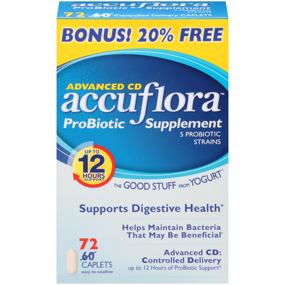 Accuflora ™ Advanced CD Probiotic Supplement Caplets 72 ct Box