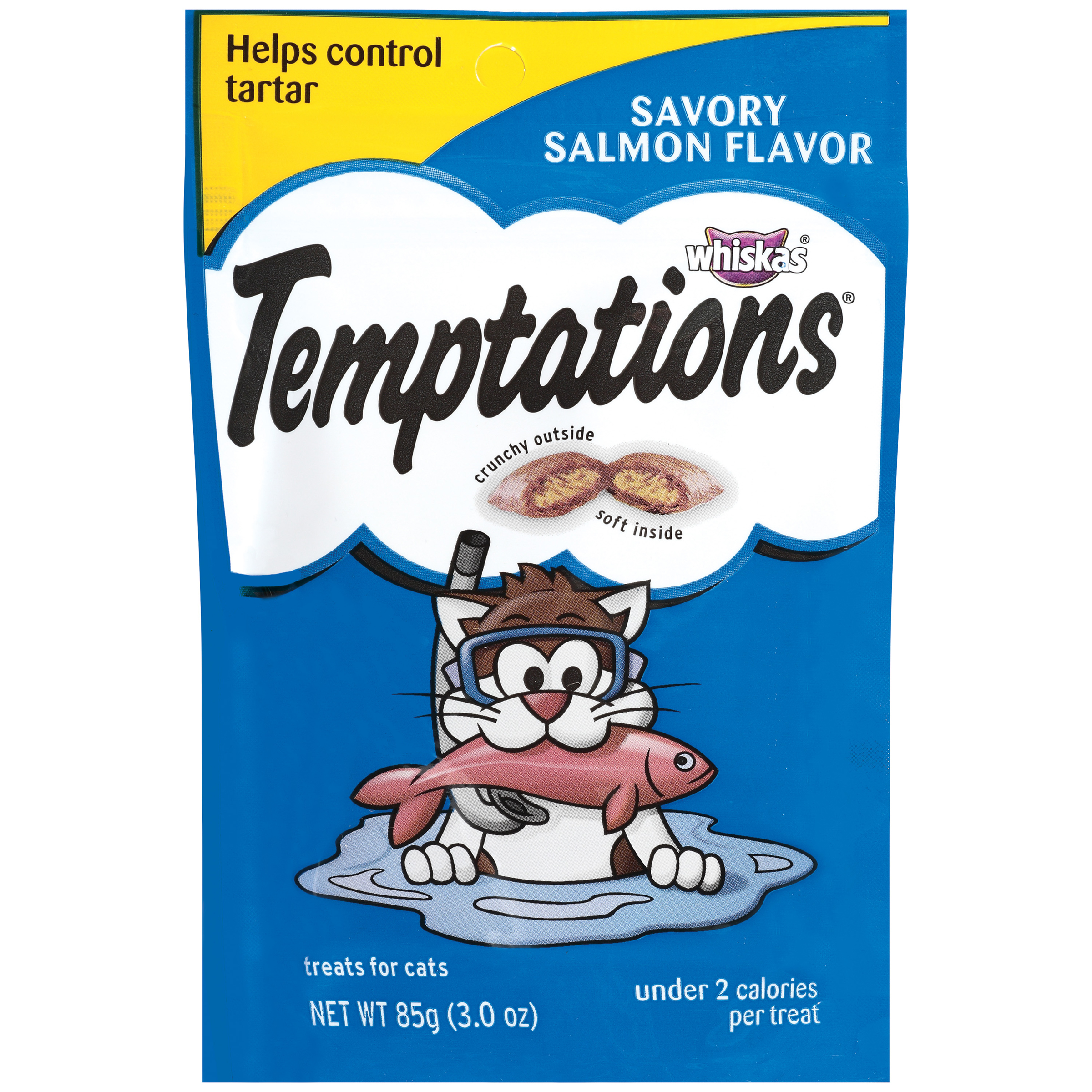 Whiskas Temptations Treats for Cats, Savory Salmon, 3.0 oz (85 g)