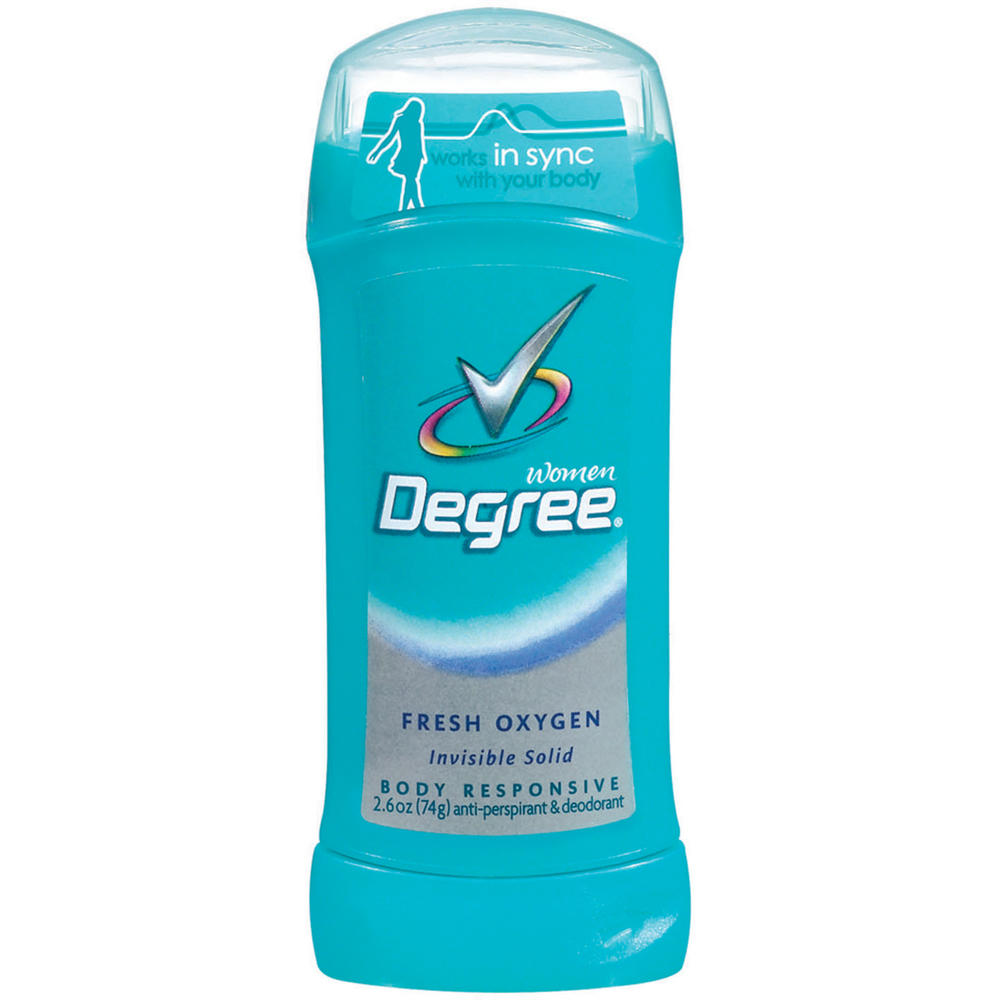 Degree Women Anti-Perspirant & Deodorant, Invisible Solid, Fresh Oxygen, 2.6 oz (74 g)