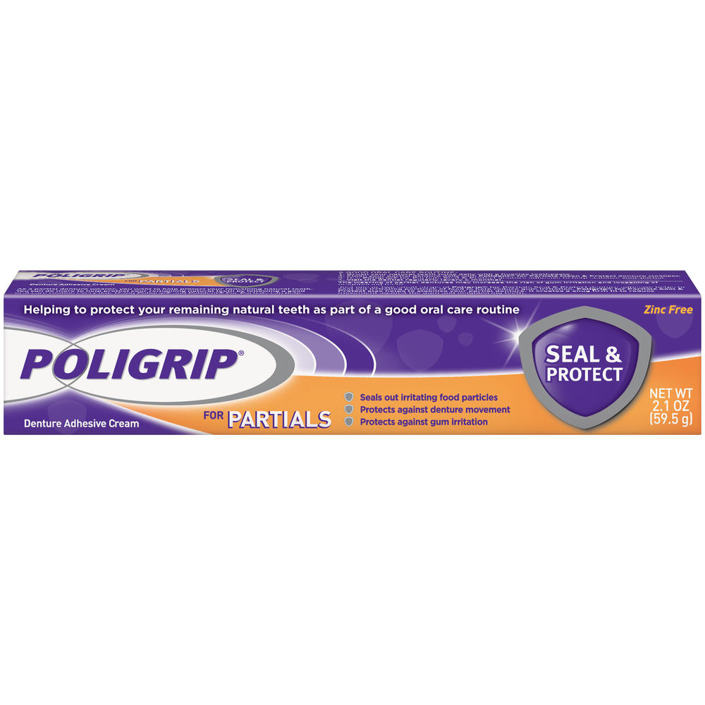 Super PoliGrip Denture Adhesive Cream, 2.1 oz