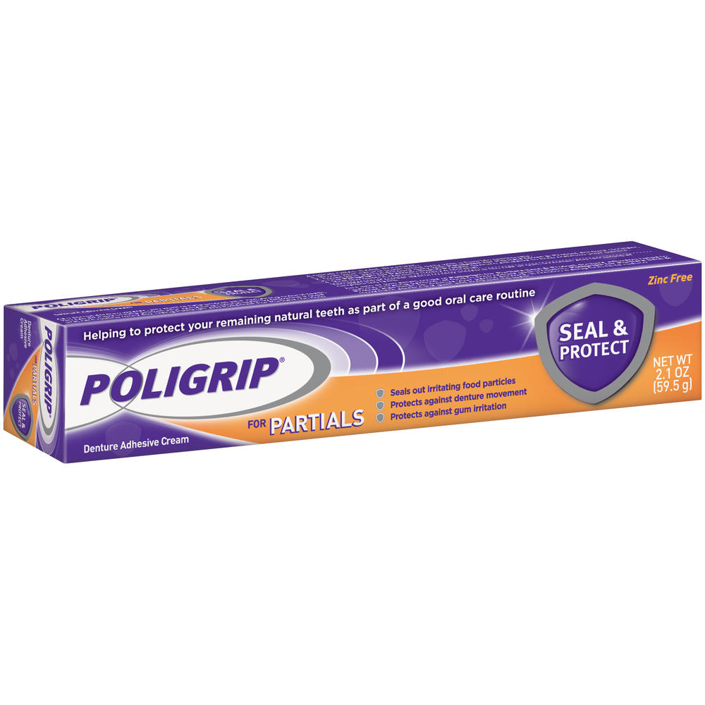 Super PoliGrip Denture Adhesive Cream, 2.1 oz