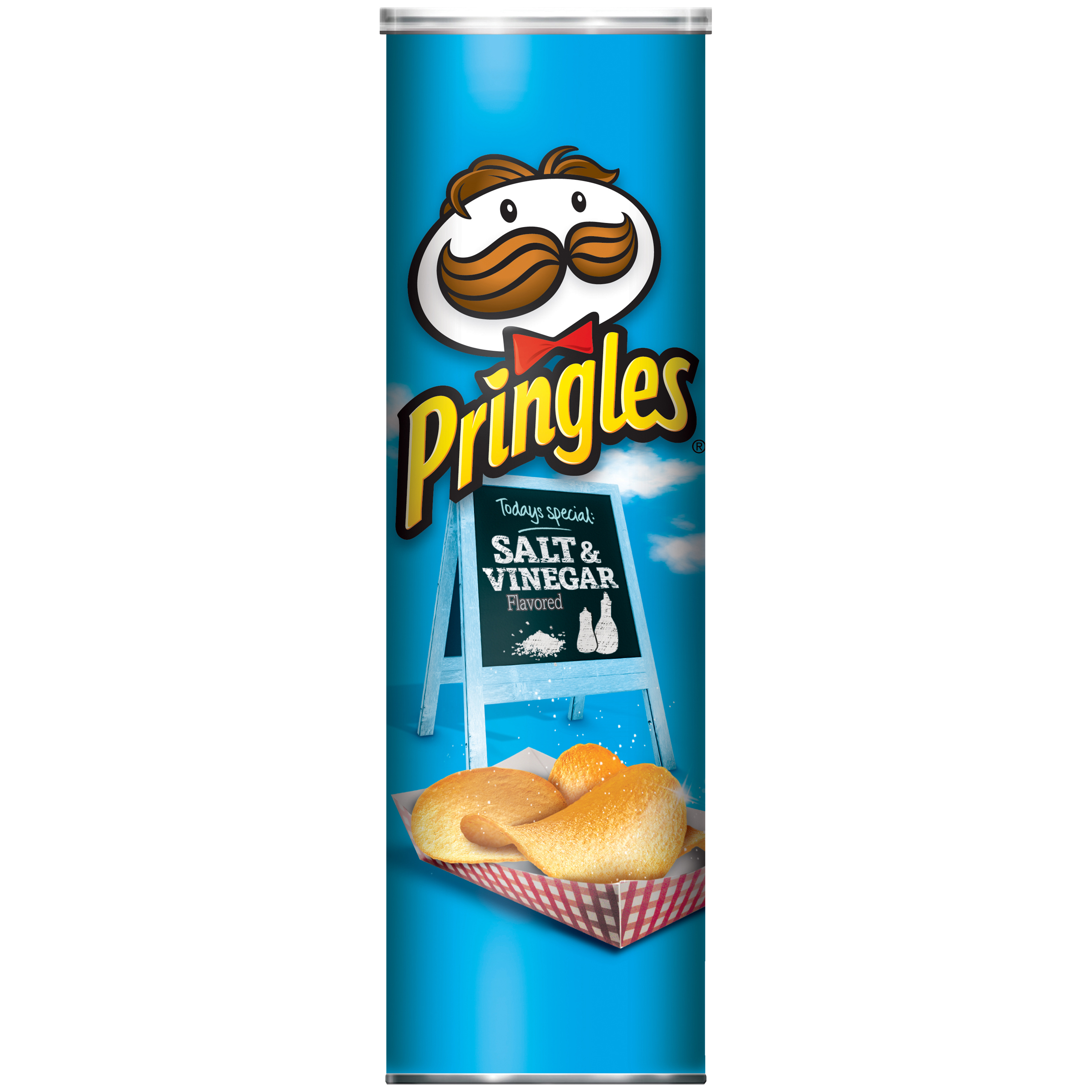 Pringles Potato Crisps Salt & Vinegar, 5.96 oz