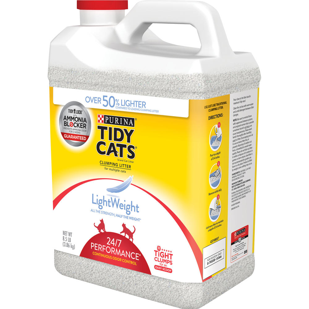 Tidy Cats LightWeight Clumping Litter 24/7 Performance for Multiple Cats 8.5 lb. Jug