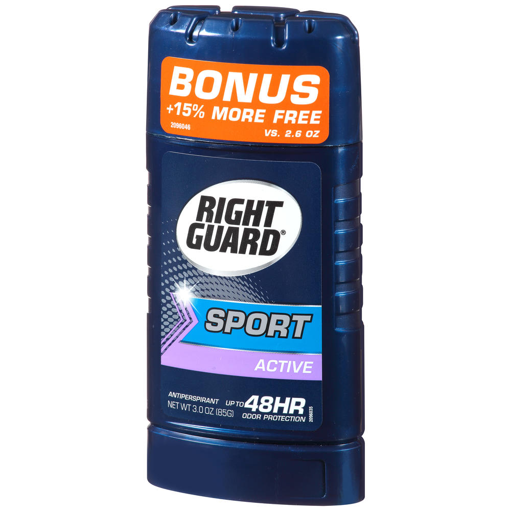 Right Guard Sport Antiperspirant & Deodorant, Invisible Solid, Active, 2.8 oz (79 g)