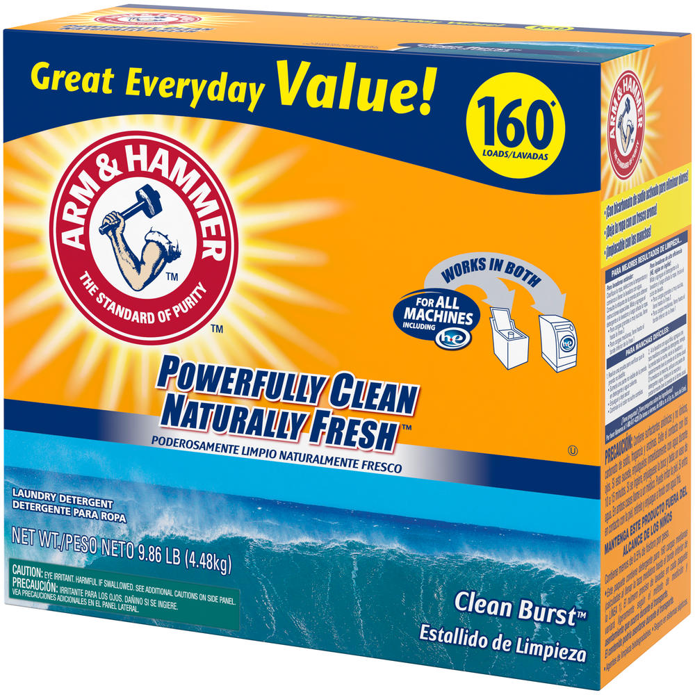 Arm & Hammer Powder Laundry Detergent, Clean Burst, 9.92 Lbs