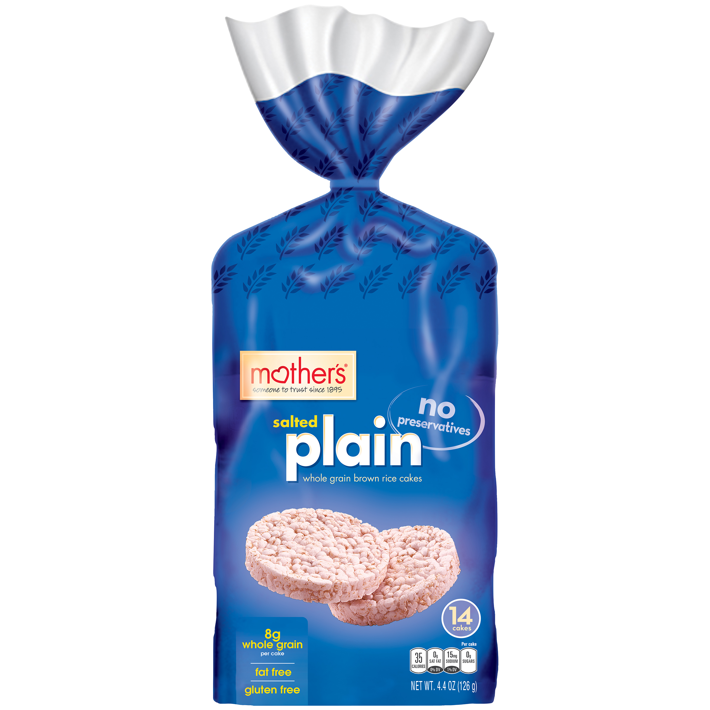 Mother's Rice Cakes, Plain, Salted, 4.5 oz (127 g)