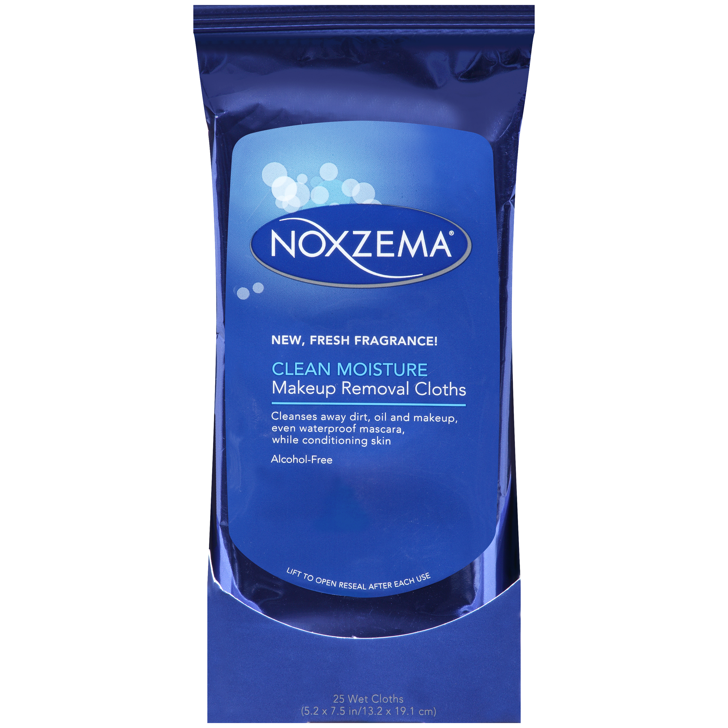 Noxzema Makeup Removal Cloths, Clean Moisture, 25 cloths