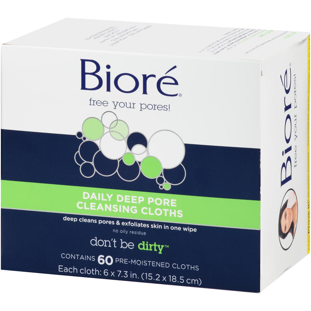 Biore Daily Cleansing Cloths, 60 ct.