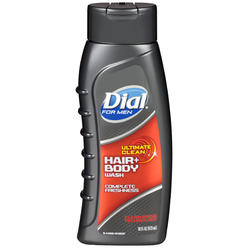 Dial Men 3in1 Body, Hair and Face Wash, Ultimate Clean, 16 fl oz (Pack of 1)