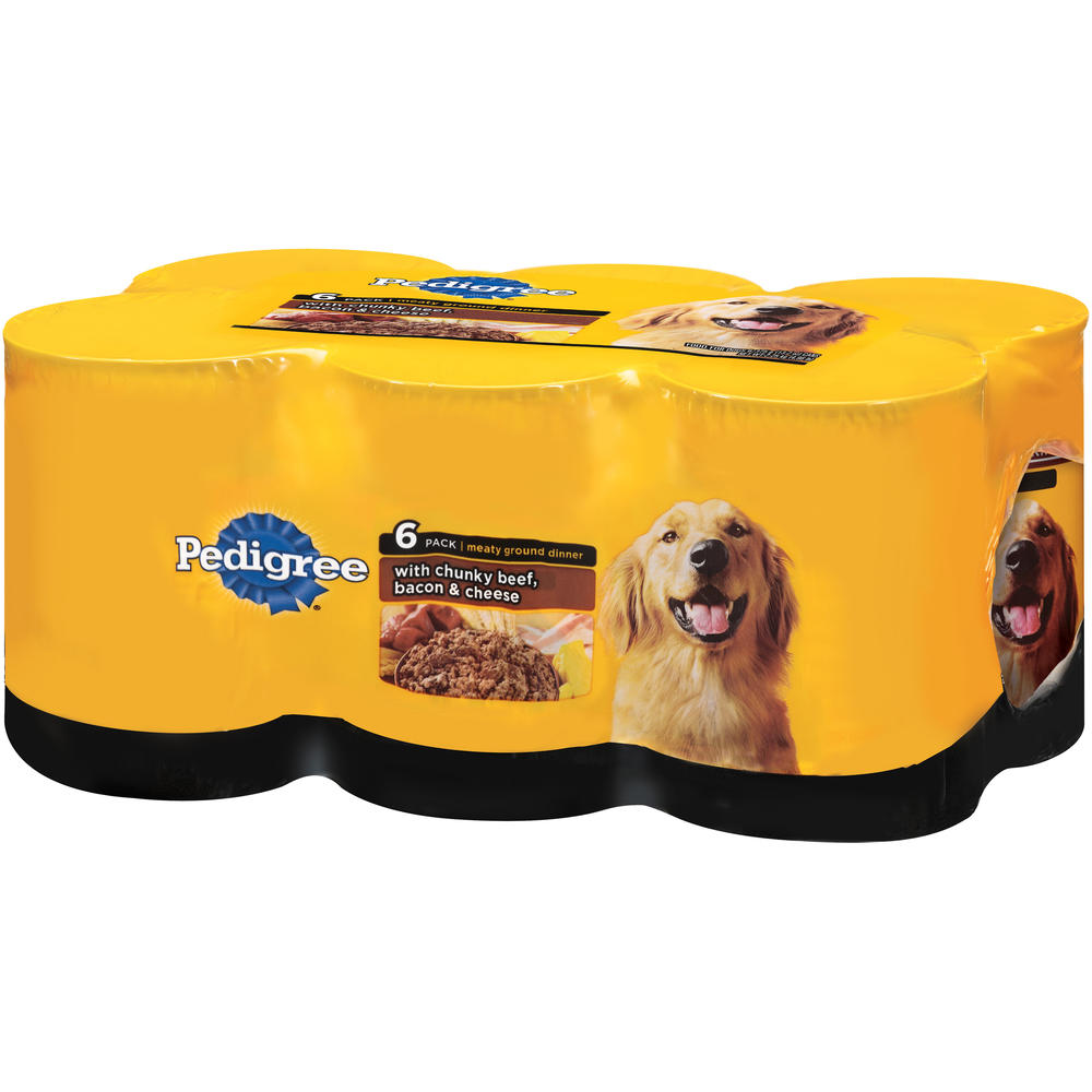 Pedigree Chunky Beef Bacon and Cheese Moist Dog Food - 6 13.2 Ounce Packages