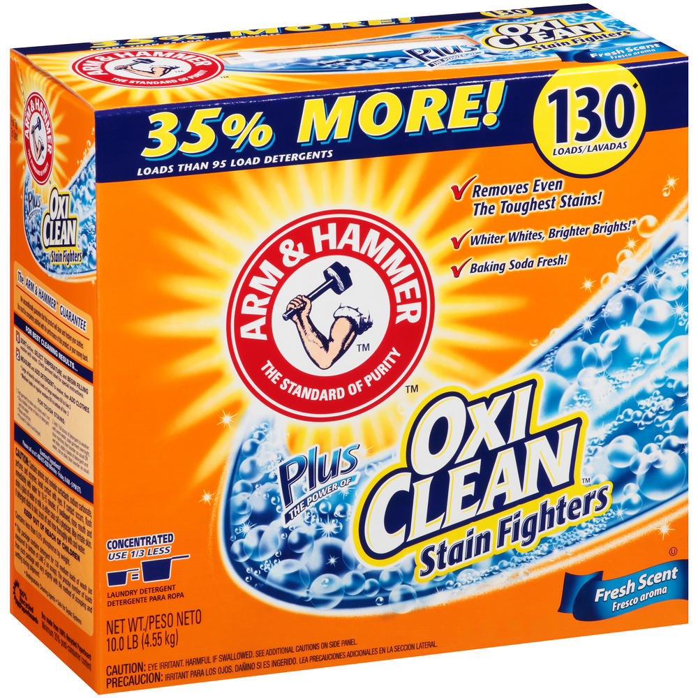 Arm & Hammer Powder Plus Oxiclean Stain Fighters Fresh Scent Laundry Detergent, 9.92 lb