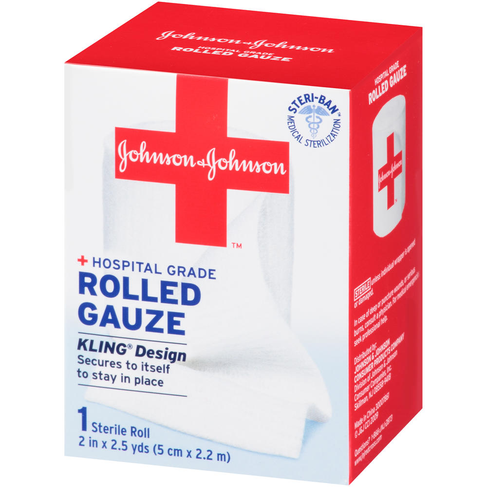 Johnson & Johnson First Aid Sterile Rolled Gauze
