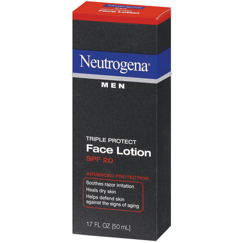 Neutrogena Men Face Lotion, Triple Protect, SPF 20, 1.7 fl oz (50 ml)
