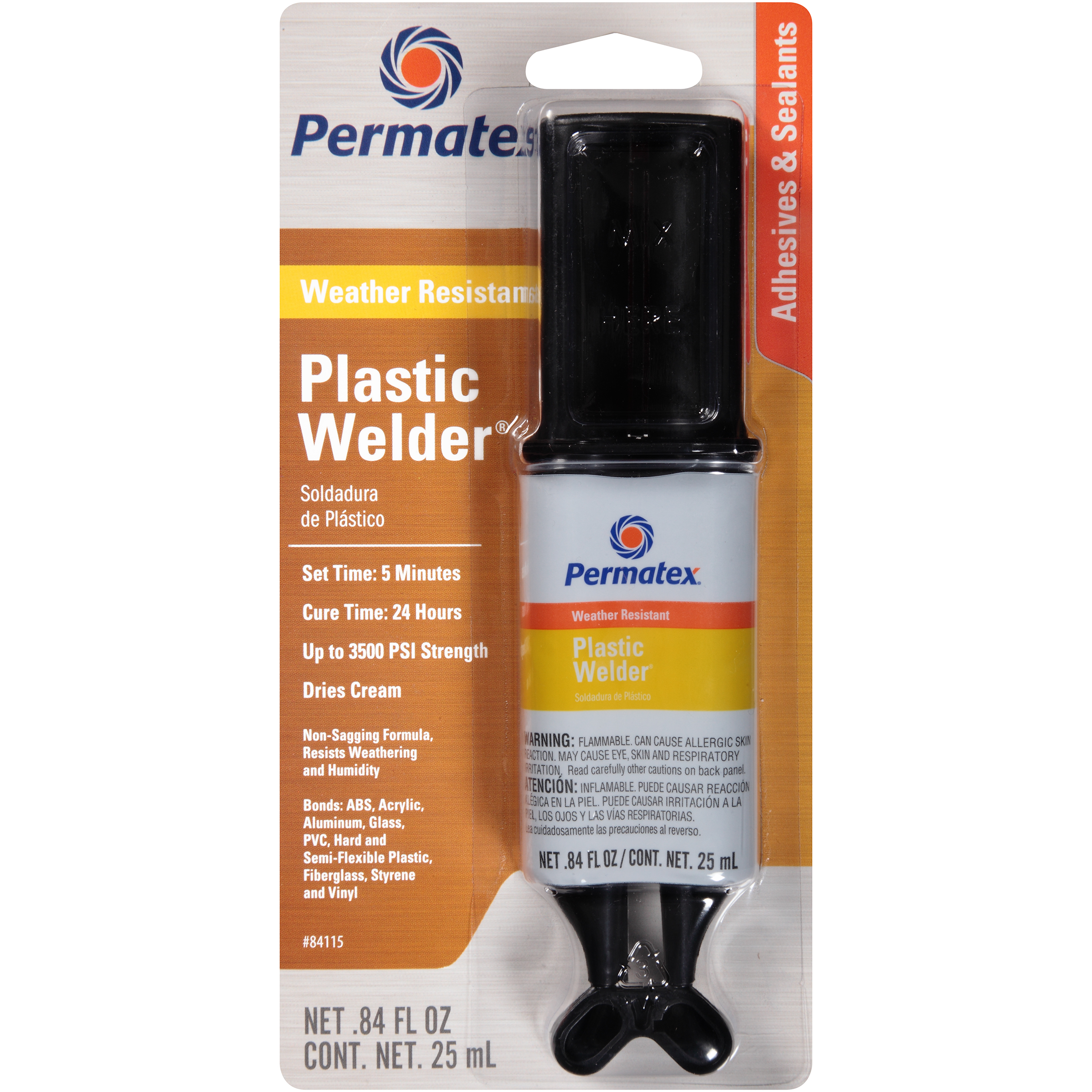 Permatex Permapoxy 5 Minute Plastic Weld .84 oz