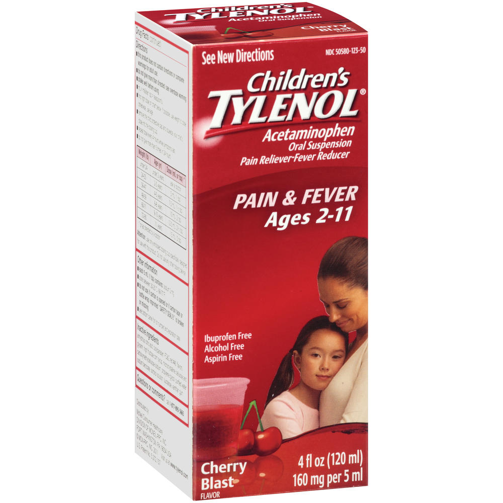 Tylenol Children's Pain Reliever/Fever Reducer, Stage 2, Cherry Blast Flavor, 4 fl oz (120 ml)