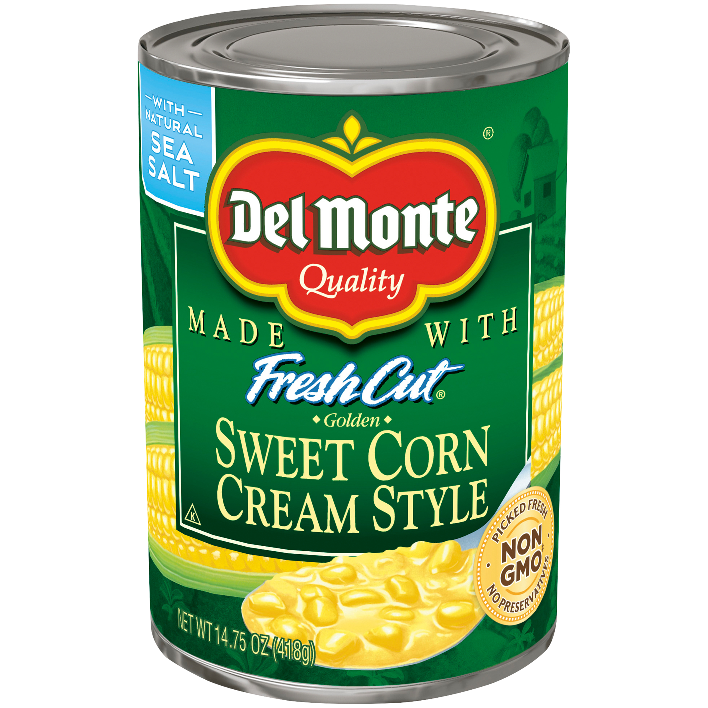 Del Monte Fresh Cut Sweet Corn Cream Style, Golden, 14.75 oz (418 g)