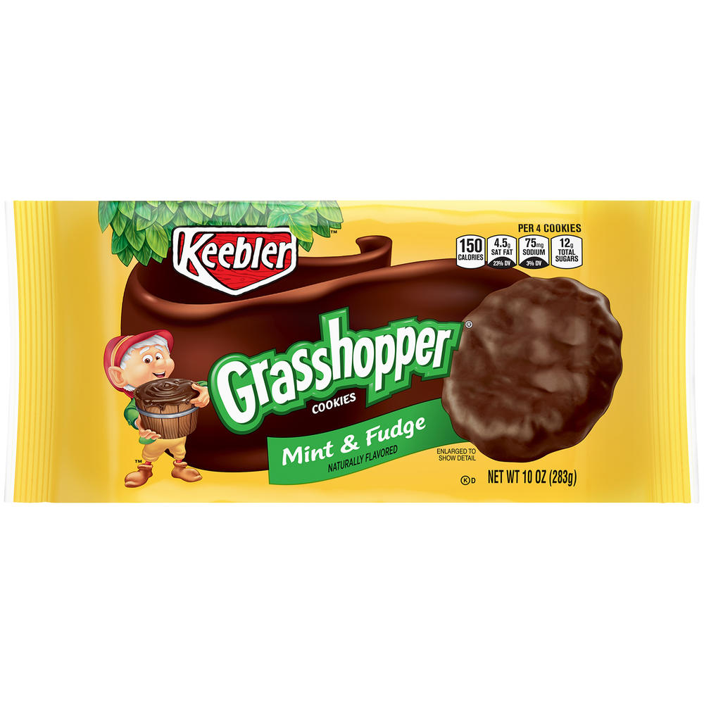 Keebler Fudge Shoppe Fudge Mint Cookies, Grasshopper, 10 oz (283 g)