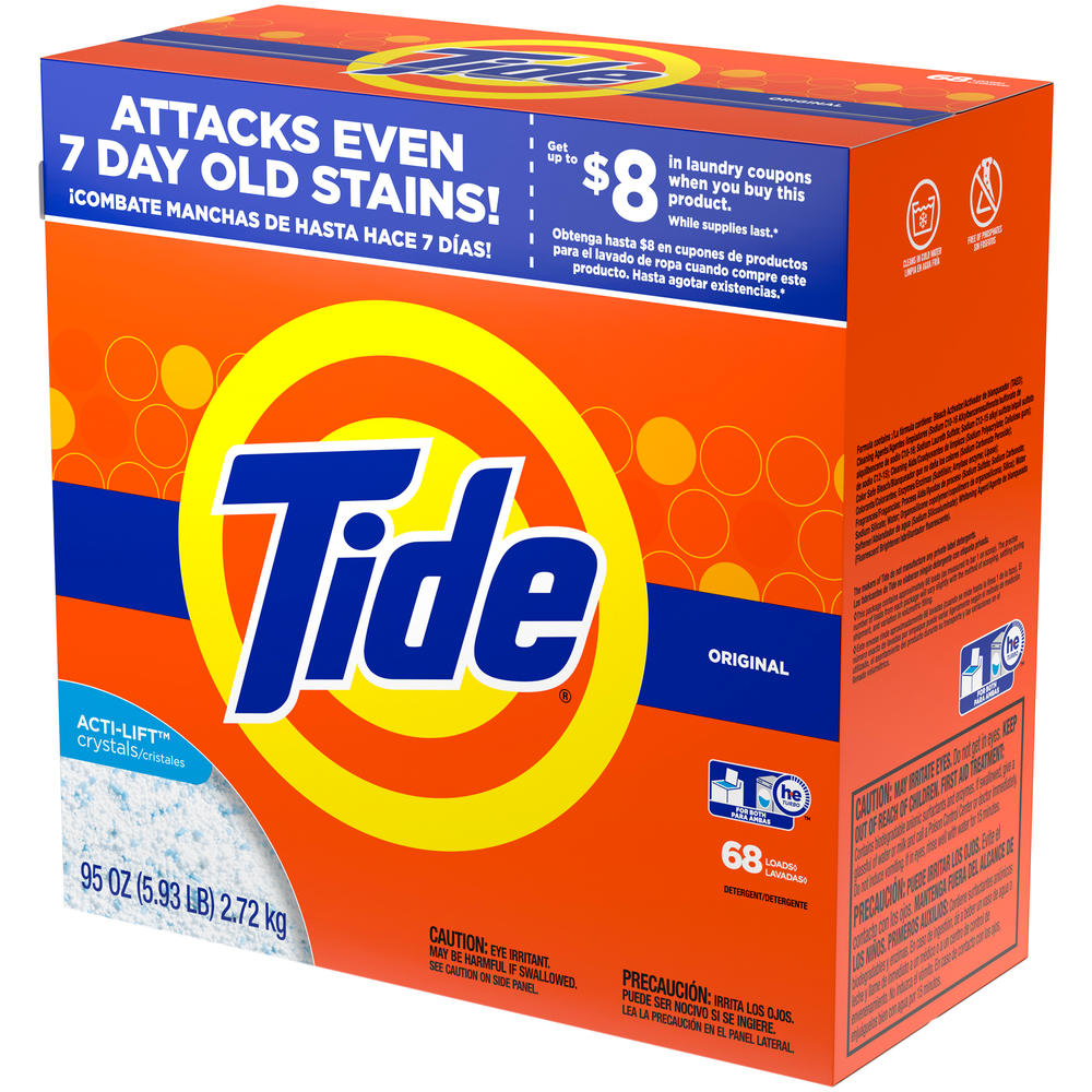 Tide Ultra HE Original Scent Powder Laundry Detergent 68 Loads 95 oz