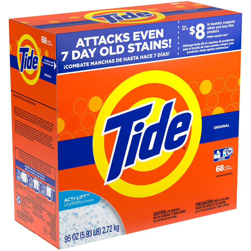Tide Ultra HE Original Scent Powder Laundry Detergent 68 Loads 95 oz