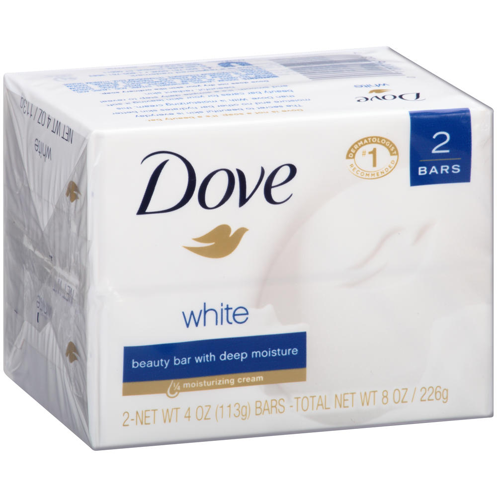 Dove Beauty Bars, White, 2 - 4.25 oz (120 g) bars [8.5 oz (240 g)]