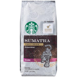 Starbucks Dark Roast Ground Coffee ? Sumatra ? 100% Arabica ? 1 bag (12 oz.)