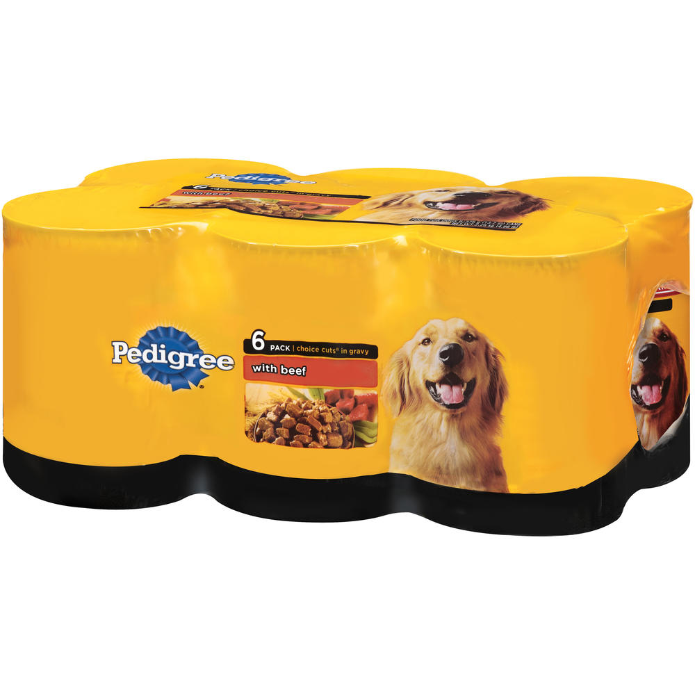 Pedigree Food for Adult Dogs, Traditional Ground Dinner, 6-13.2oz (375 g) cans [4.96 lb] (2.25kg)]