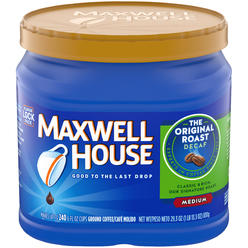 Maxwell House Decaf Original Medium Roast Ground Coffee (29.3 oz Canisters, Pack of 2)