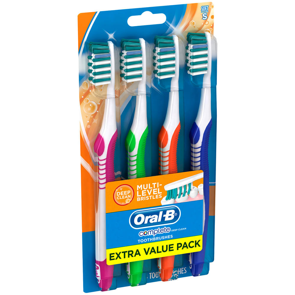 Oral-B Complete Deep Clean Soft Bristles Toothbrush 4 Count Oral Care 4 CT PEG