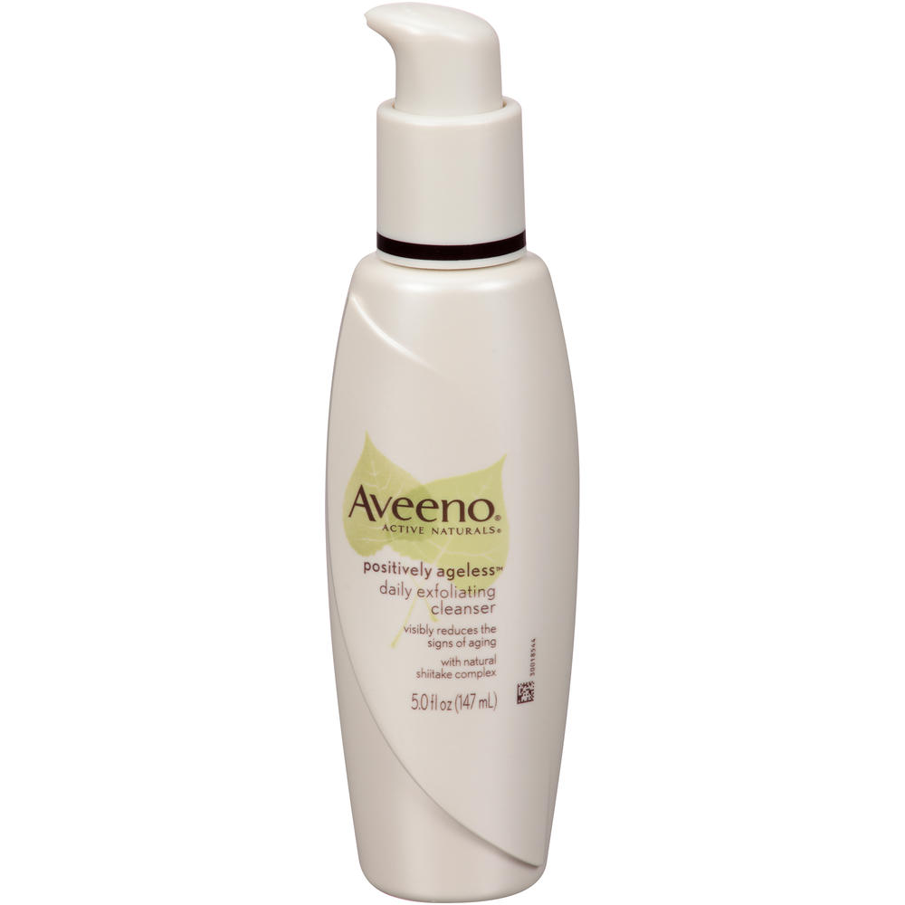 Aveeno Active Naturals Positively Ageless Cleanser, Daily Exfoliating, 5 fl oz (150 ml)