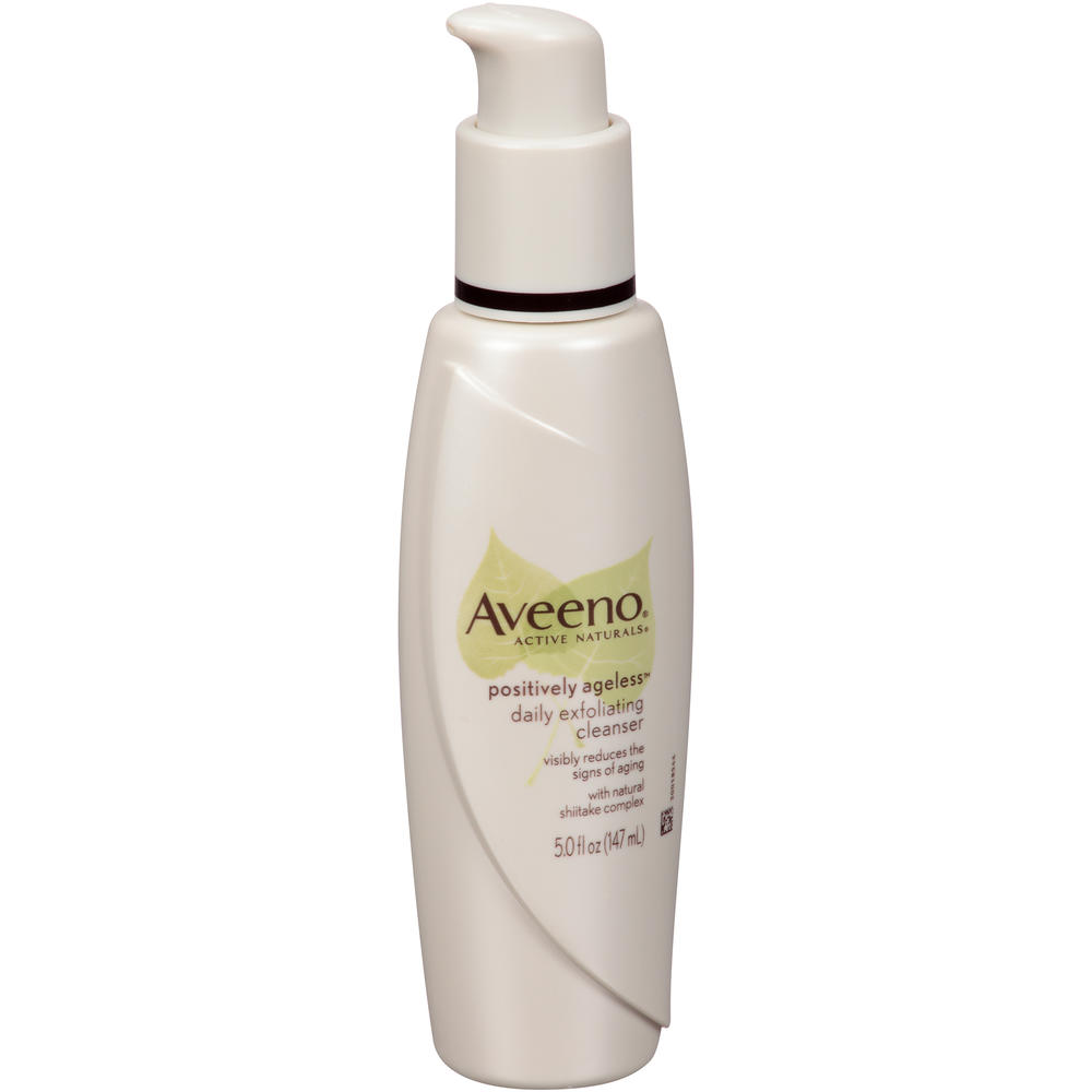 Aveeno Active Naturals Positively Ageless Cleanser, Daily Exfoliating, 5 fl oz (150 ml)