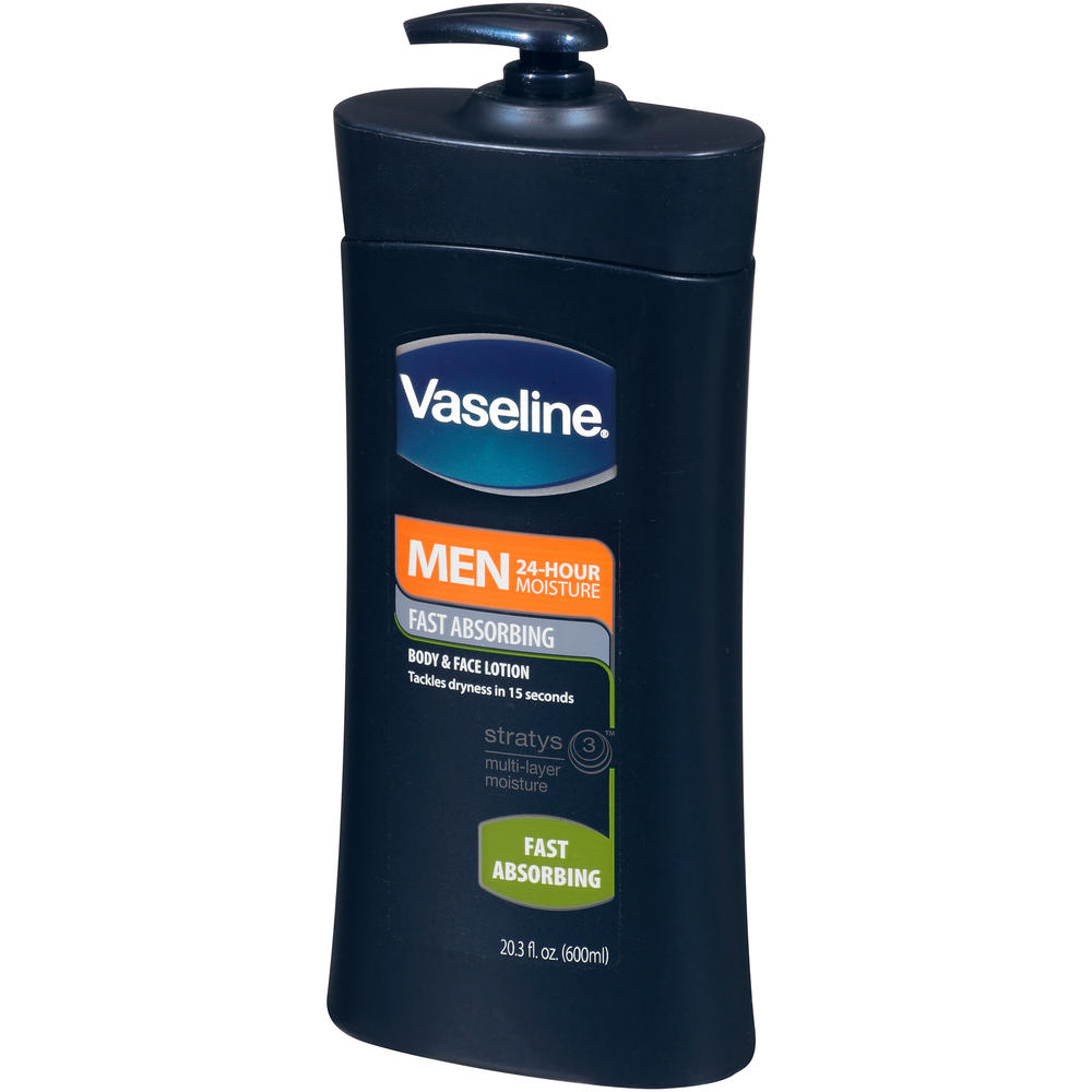 Vaseline Men Lotion, Body & Face, 24.5 fl oz (725 ml)