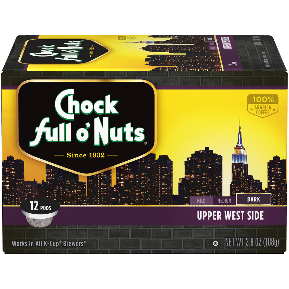 Kraft Chock full o&#8217; Nuts® Upper West Side Dark Roast Coffee Single Serve Pods 12 ct Box