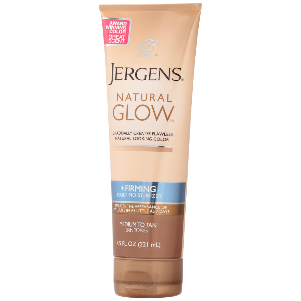 Jergens Natural Glow Daily Moisturizer, Firming, Medium/Tan Skin Tones, 7.5 fl oz (221 ml)