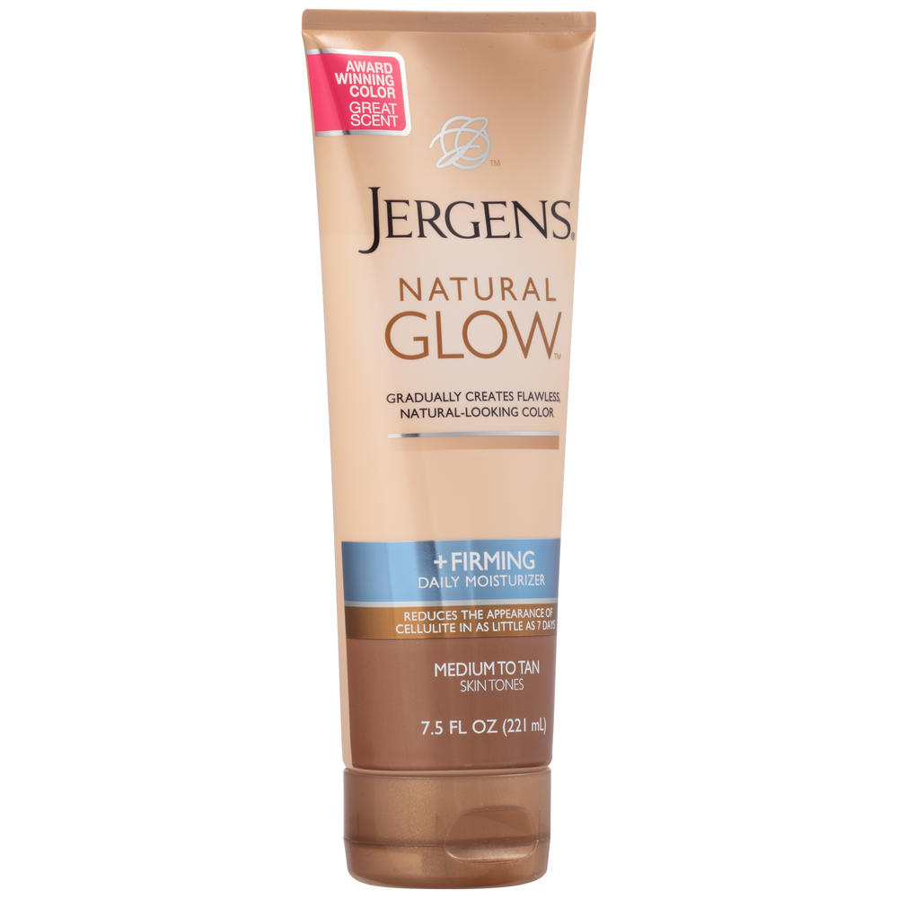 Jergens Natural Glow Daily Moisturizer, Firming, Medium/Tan Skin Tones, 7.5 fl oz (221 ml)