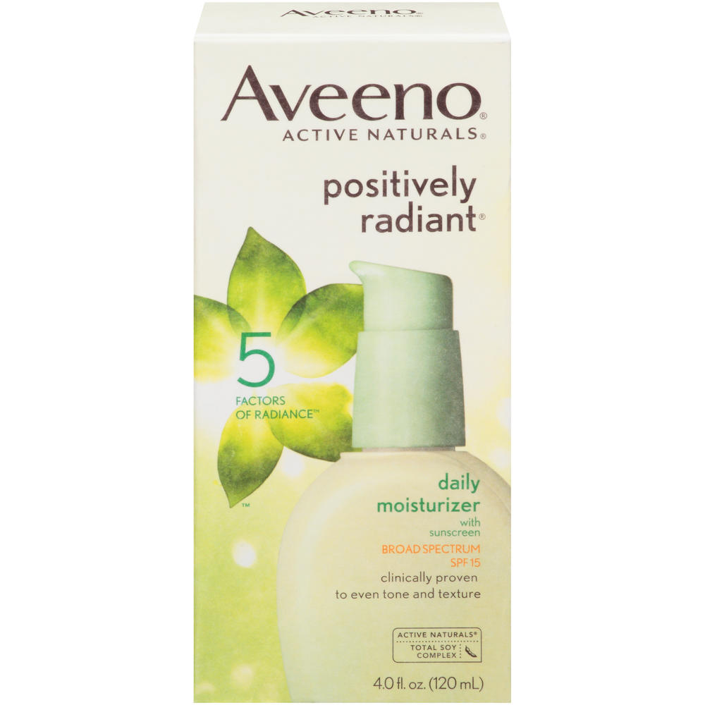 Aveeno Active Naturals Positively Radiant Daily Moisturizer, 4 fl oz (120 ml)