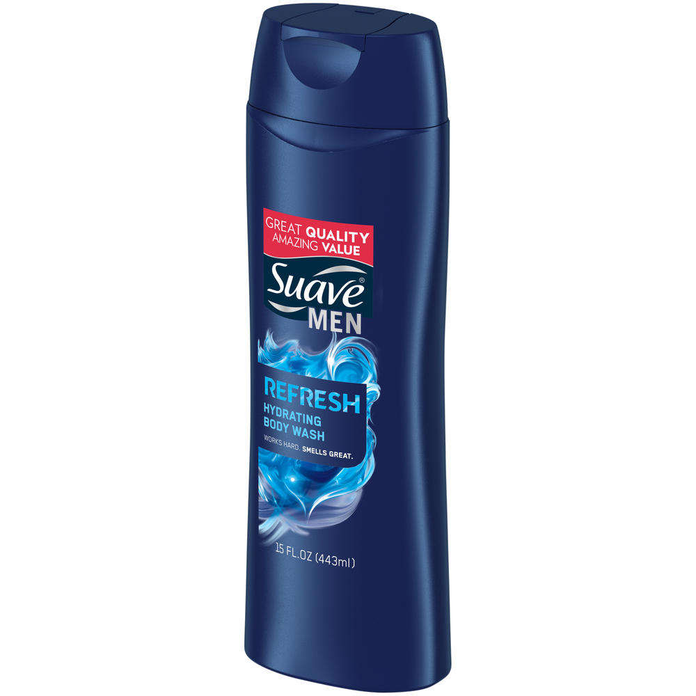 Suave Men Body Wash, Refreshing, 12 fl oz (355 ml)