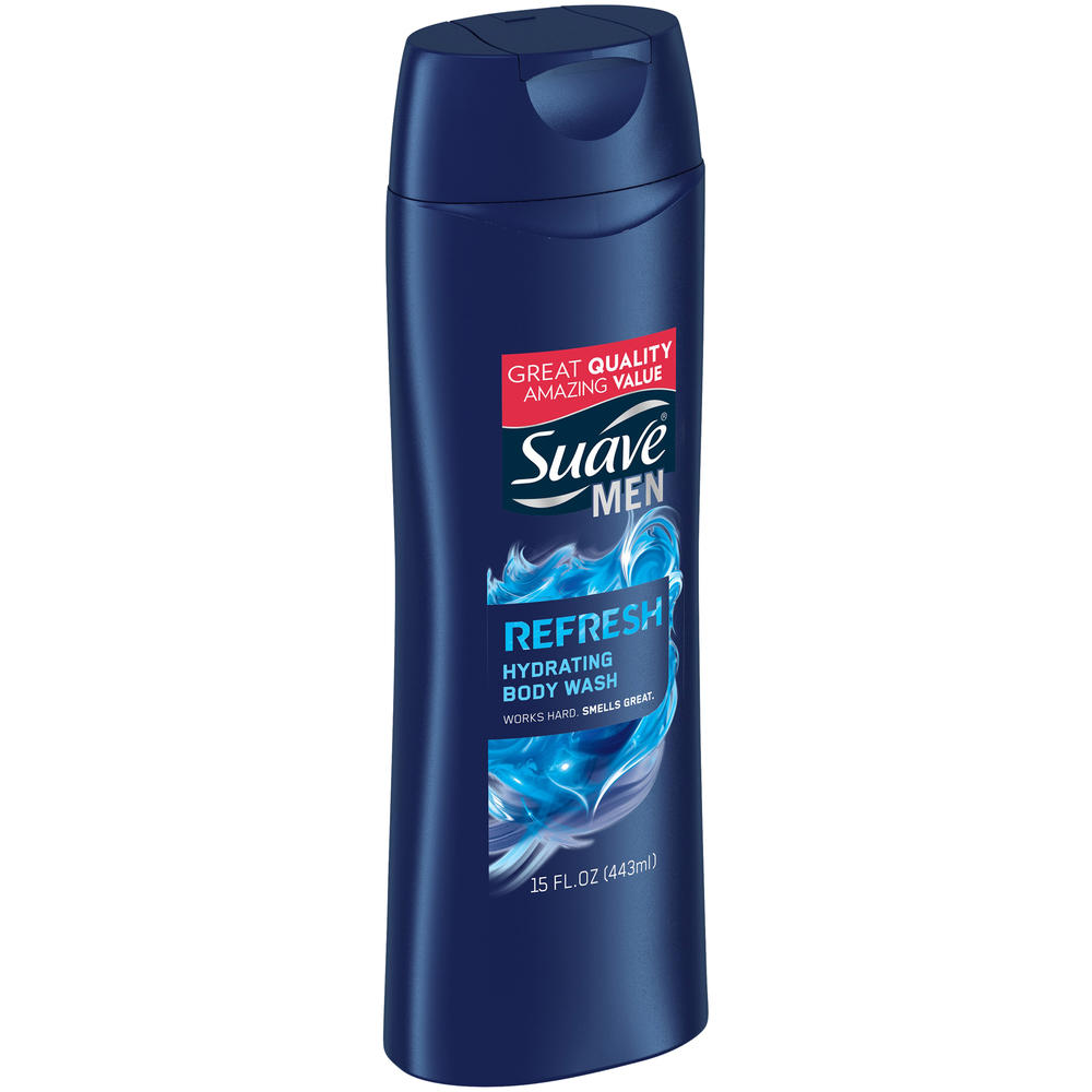 Suave Men Body Wash, Refreshing, 12 fl oz (355 ml)