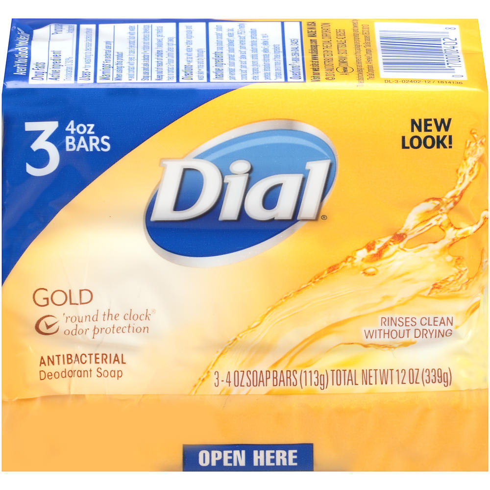Dial ® Gold Antibacterial Deodorant Soap 3-4 oz. Bars