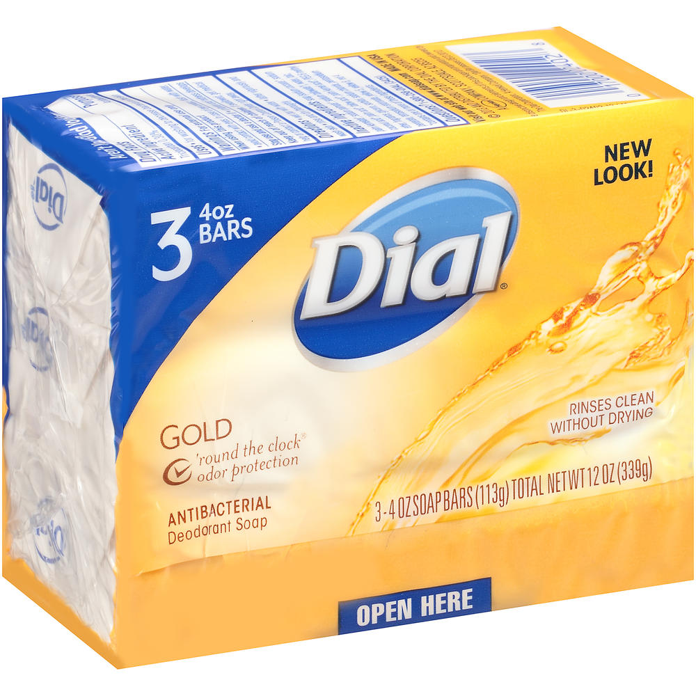 Dial &#174; Gold Antibacterial Deodorant Soap 3-4 oz. Bars