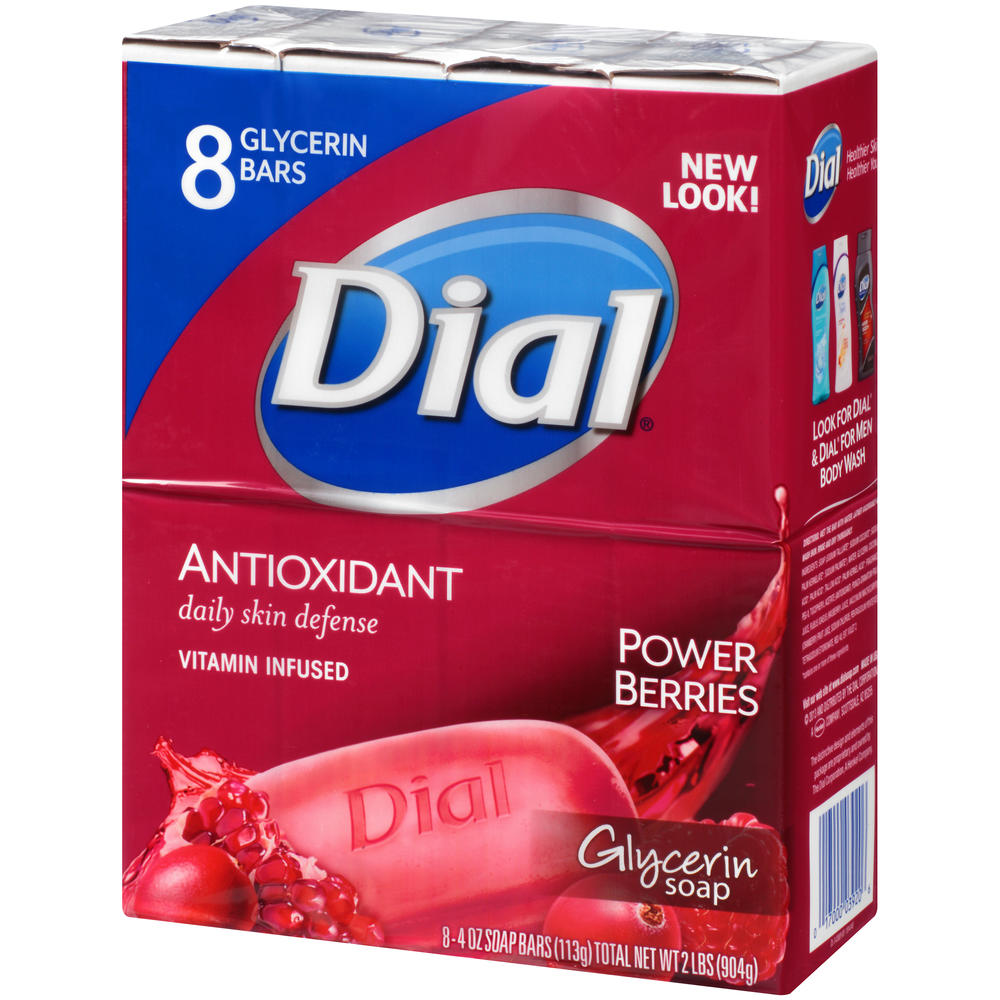 Dial Glycerin Soap, Cranberry & Antioxidant, 8 4 oz bars [32 oz (907 g)]