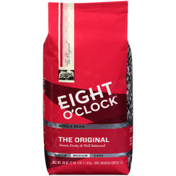 Eight O'Clock Coffee Eight OClock Coffee The Original, Medium Roast, Whole Bean Coffee, 36 Ounce (Pack of 1), 100% Arabica, Kosher Certified