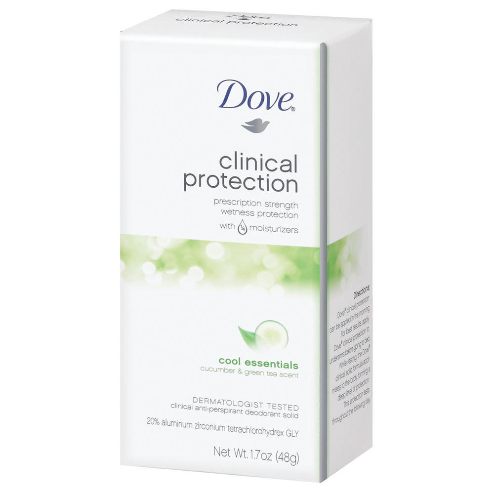 Solid Cool Essentials W/Cucumber & Green Tea Scent Deodorant Clinical Protection 1.7 Oz Box