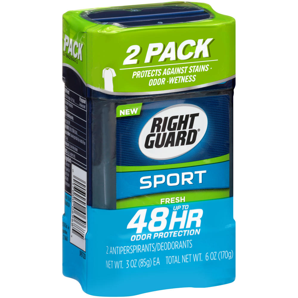 Dial Right Guard Sport Antiperspirant & Deodorant, Clear Gel, Fresh, Twin Pack, 2 - 3 oz (85 g) each [6 oz (170 g)]