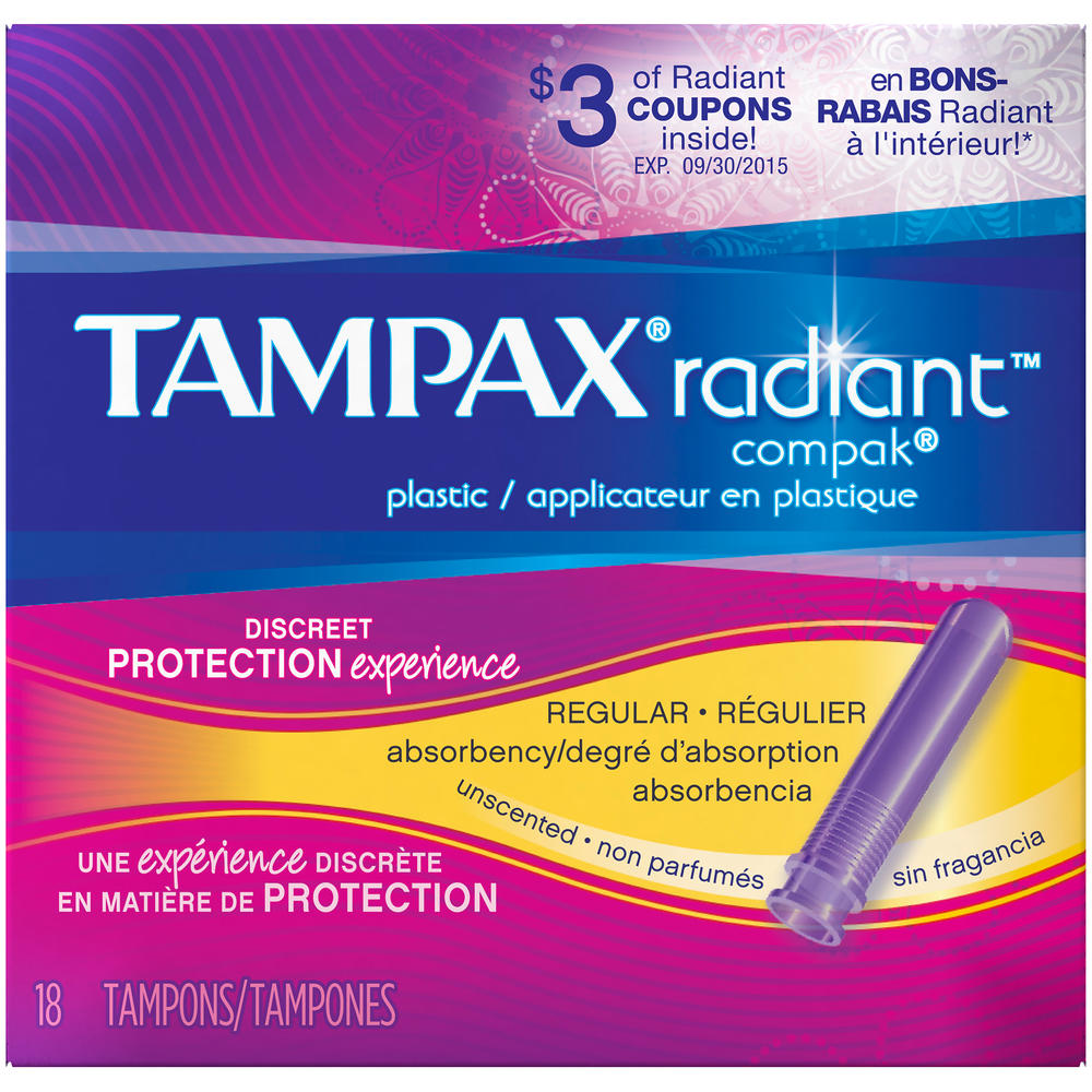 Tampax Radiant Compak Regular Tampons