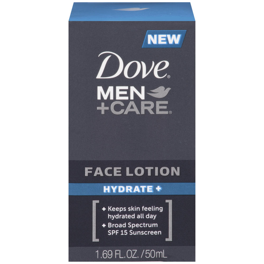 Dove Men+Care Face Lotion, Hydrate, 1.69 fl oz