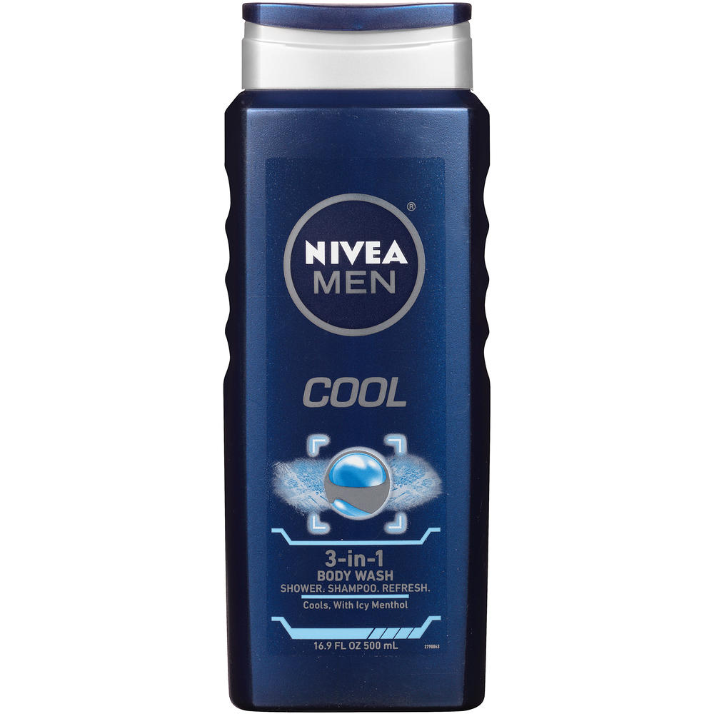 Nivea For Men Body Wash with Menthol, Cool, 16.9 fl oz (500 ml)