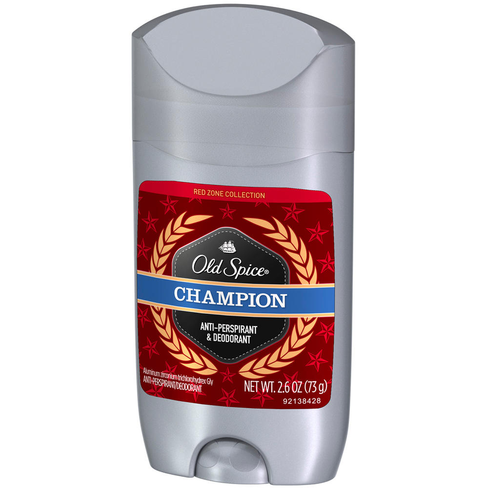 Old Spice Red Zone Invisible Solid Champion Anti-Perspirant & Deodorant 2.6 oz